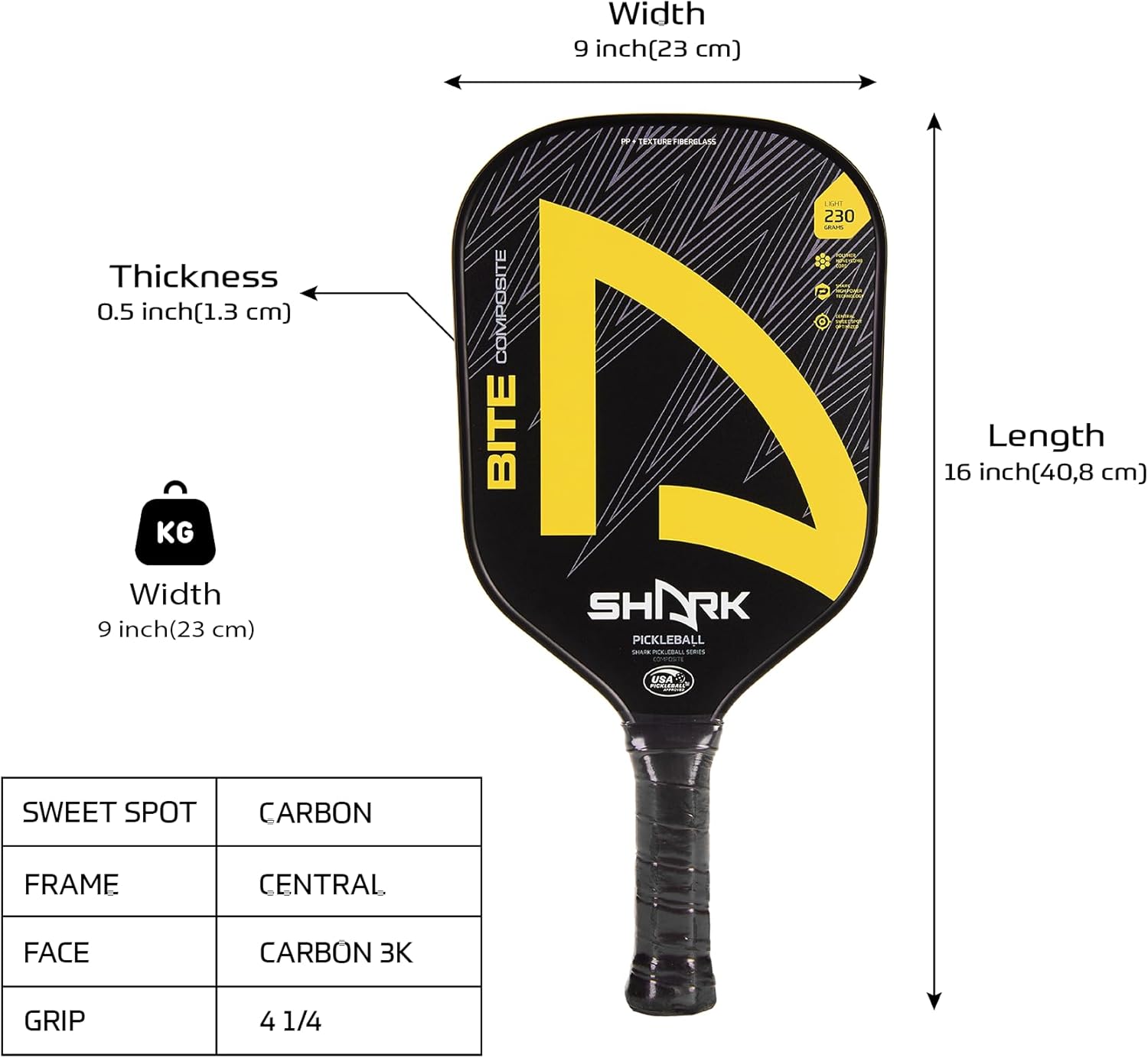 Raquete de Pickleball Shark Bite 2