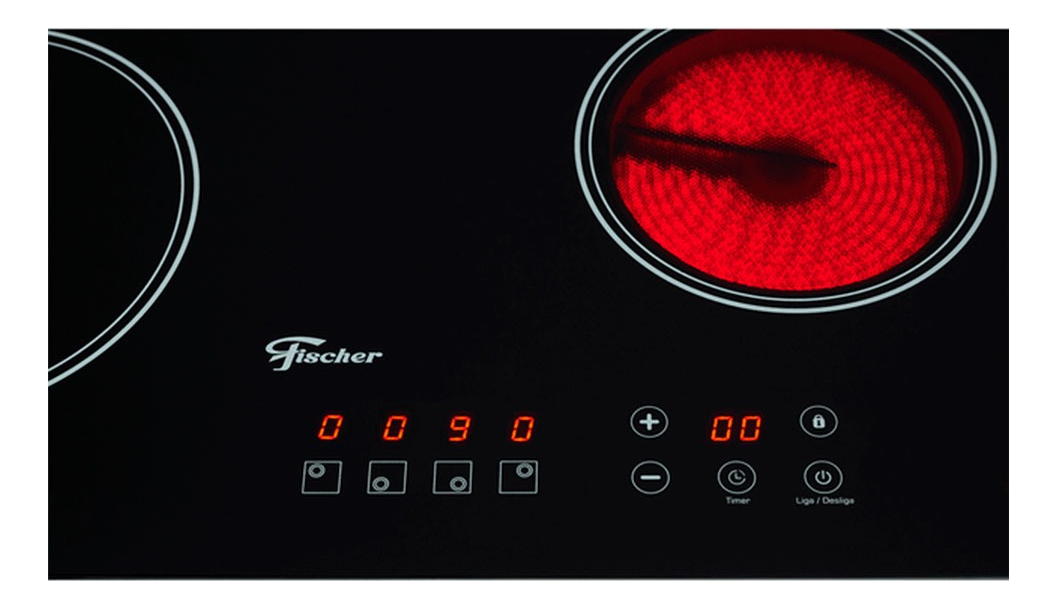 Cooktop Elétrico Fischer 4 Bocas com Touch Screen Vitrocerâmica 4