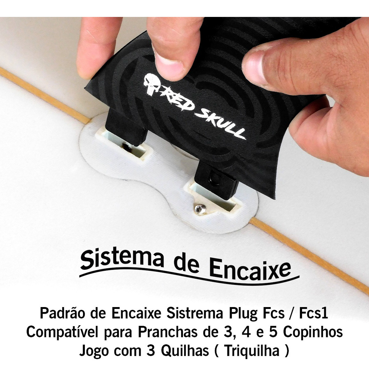 Quilhas Prancha Surf Padrão Fcs M3 + 6 Parafusos + Chave 2