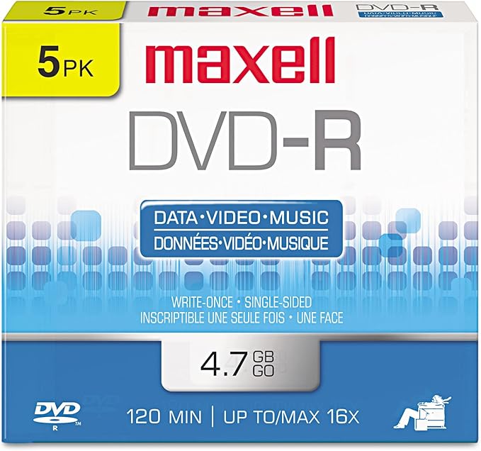 DVD-R 4.7 GB 16x Pacote com 5  1