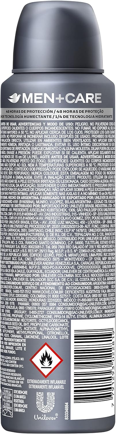 Desodorante Dove Men Care Invisible Dry Aerossol 2