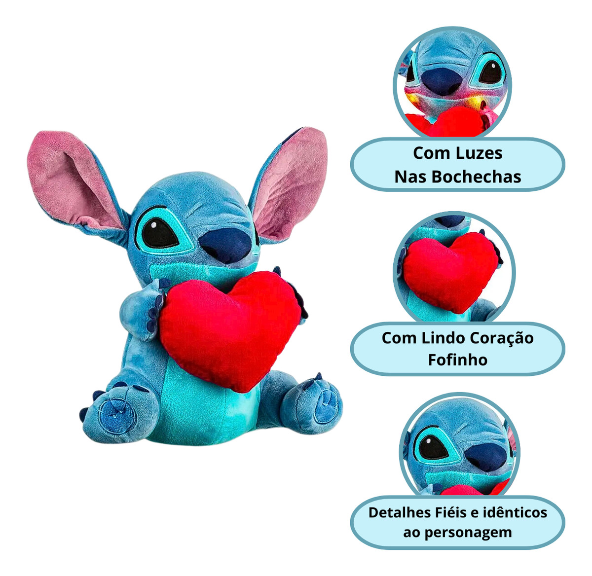 Pelúcia Stitch Coração 2