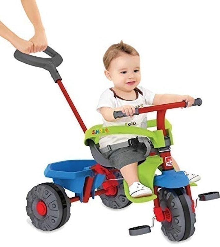 Triciclo Velotrol Motoca Infantil Empurrador Velocípede Bebê Cor Rosa