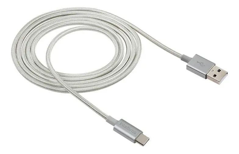 Cabo USB - USB-C 1,5 m Nylon Branco Intelbras EUAC 15NB 2