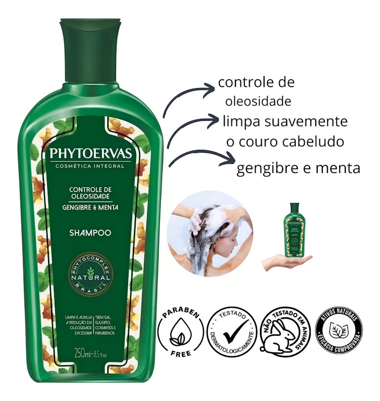 Shampoo Controle de Oleosidade Gengibre e Menta 2