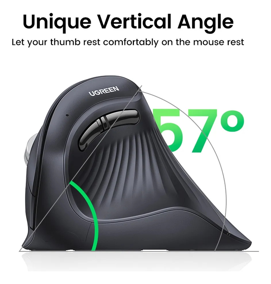 Mouse Bluetooth sem Fio Vertical Ugreen 2