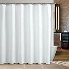 Cortina Box Banheiro Branca PVC Antimofo Resistente