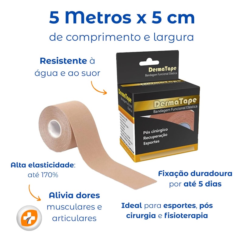 Bandagem Elástica Adesiva Dermatape 4