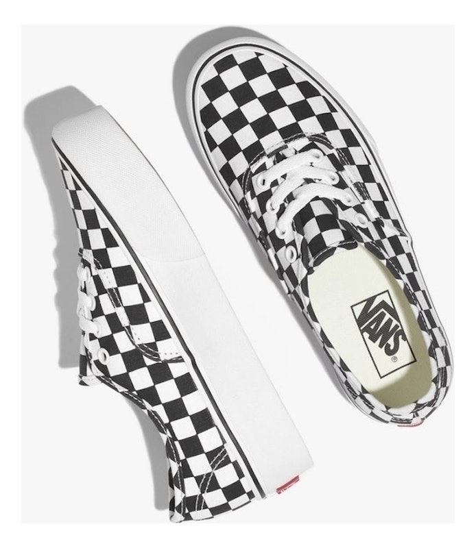 Tênis Authentic Plataforma Checkerboard True White 2