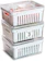 OU Kit 3 Organizadores de Geladeira com Cesto 5 L Transparente Linha Clear Fresh 1