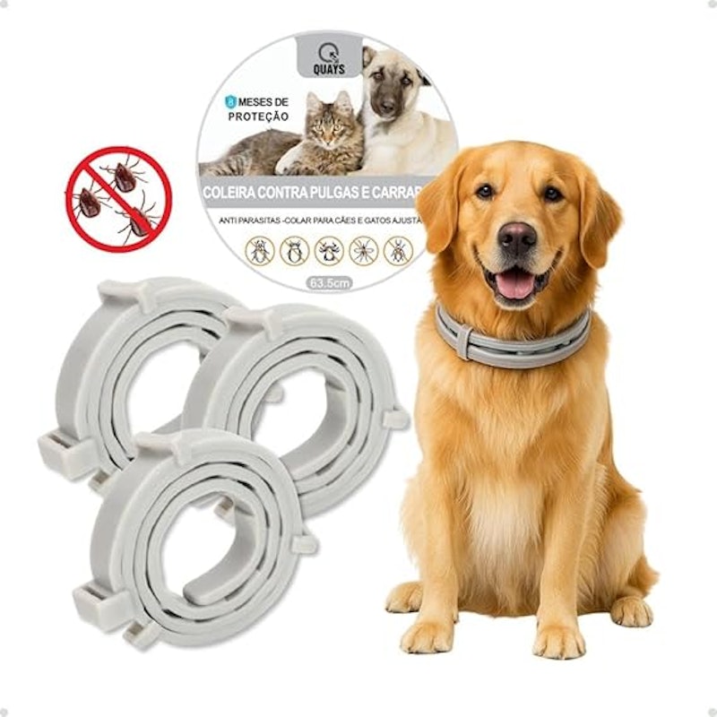 Kit com 3 Coleiras Antipulgas para Cães e Gatos 2