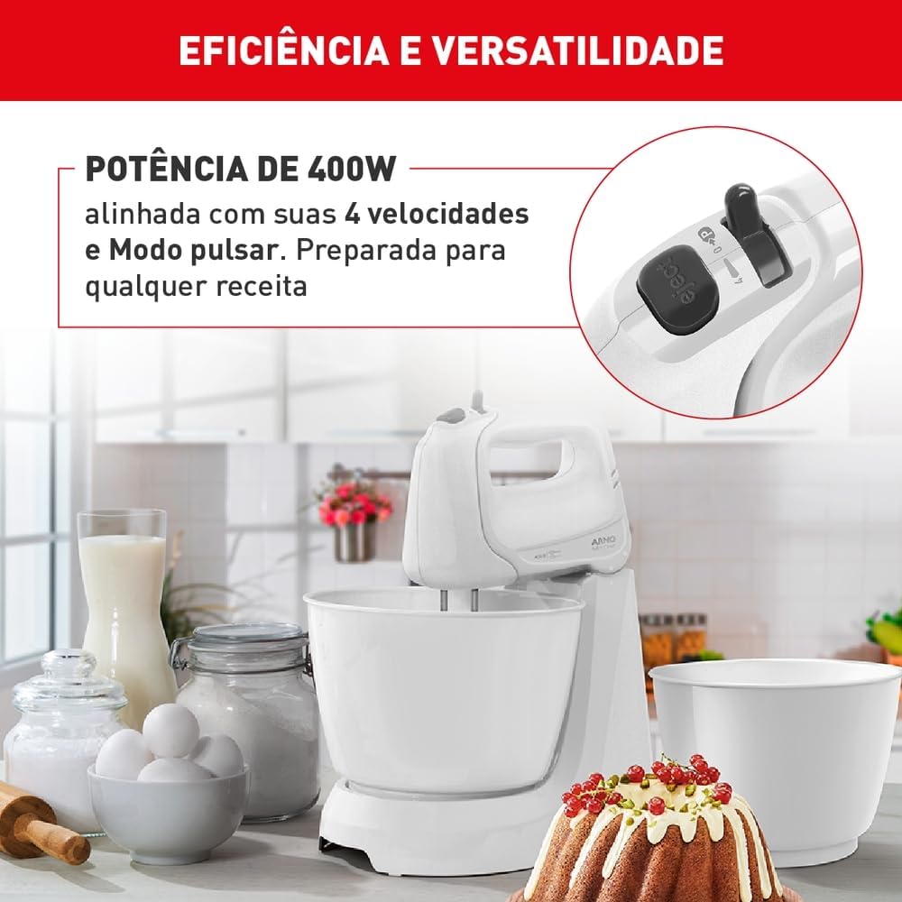 Batedeira Arno Mini Chef Portátil 400 W 3