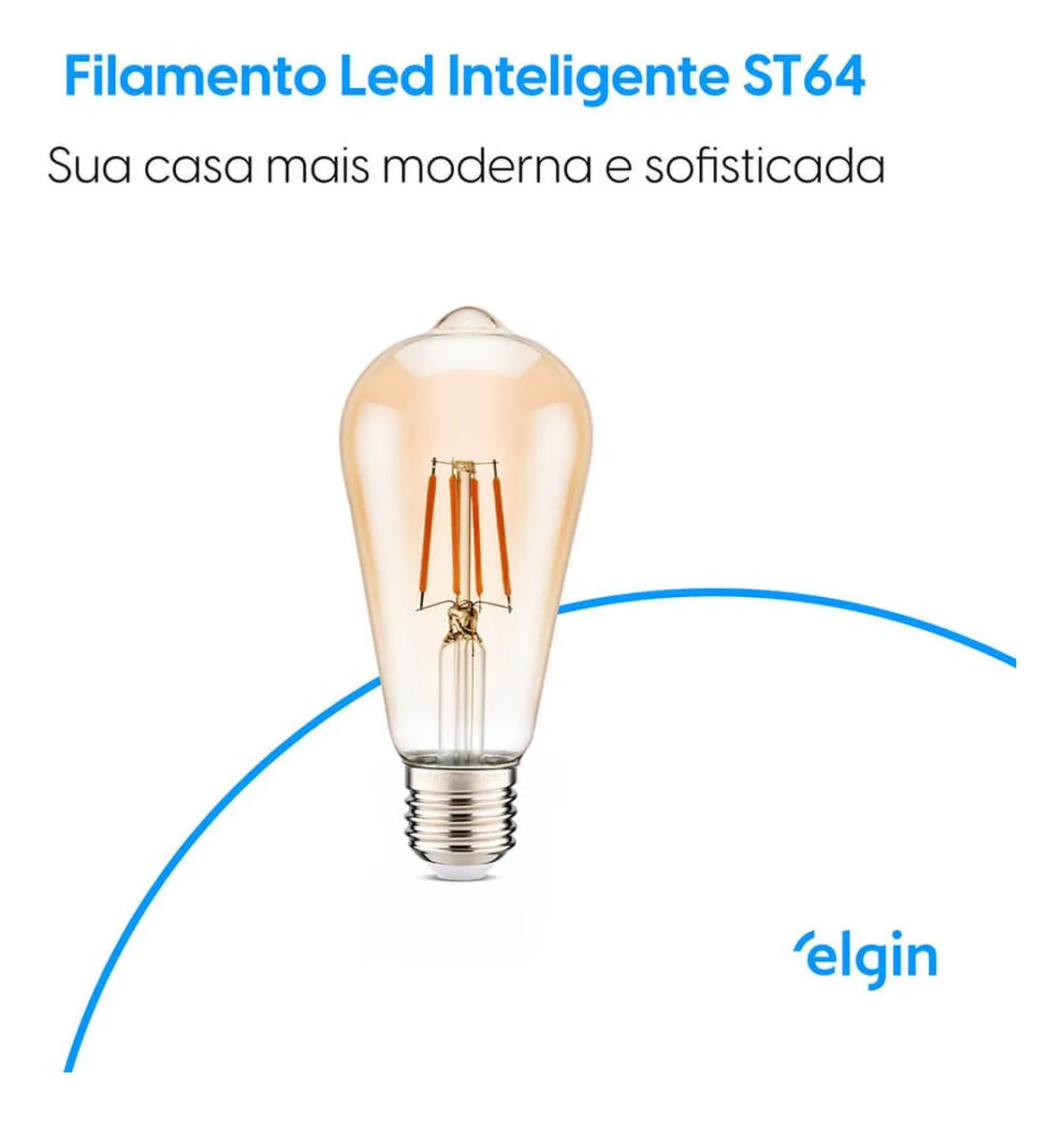 Lâmpada de Filamento Smart Led ST64 4