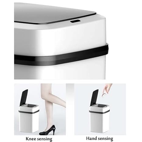 Lixeira Automática Inteligente com Sensor Branca 15 L 5