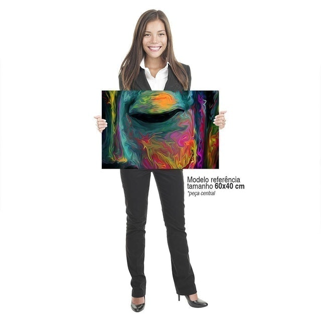 Quadro Decorativo 3 Telas Budismo Vertical Buda Colorido 4
