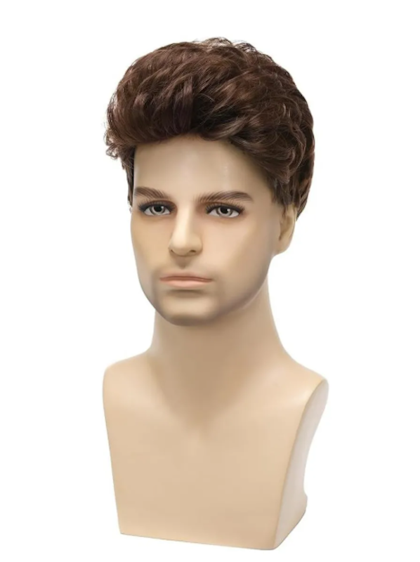 Peruca Masculina Marrom Curta 3
