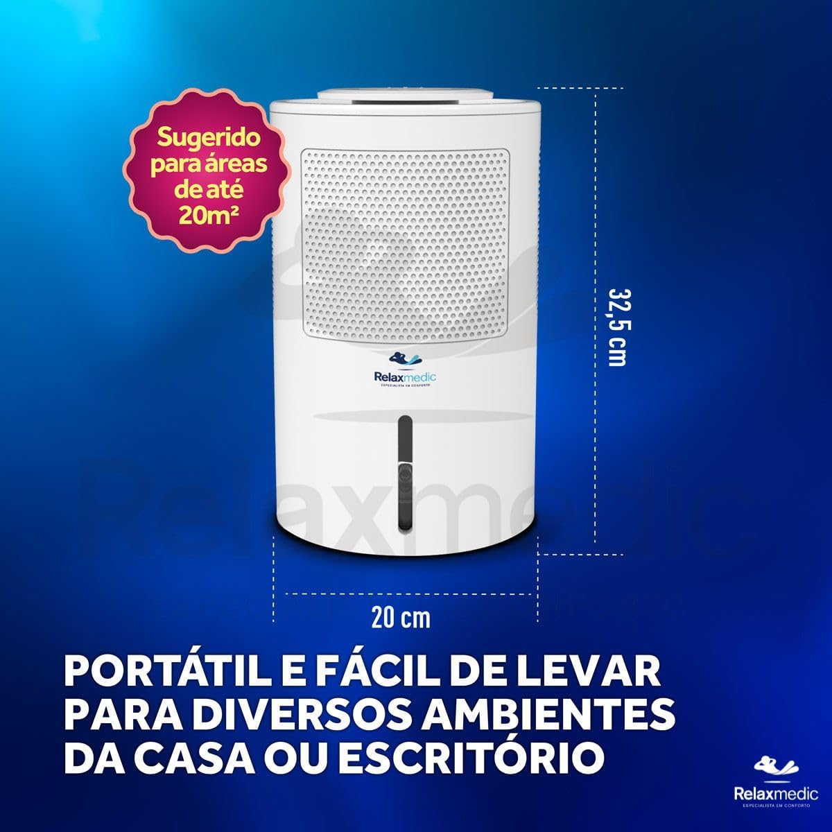 Desumidificador de Ar Air Ion Plus Relaxmedic 5