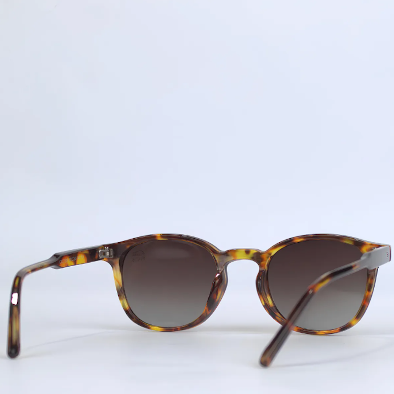 Óculos de Sol Feminino Redondo Degradê Polarizado Marrom UV 5