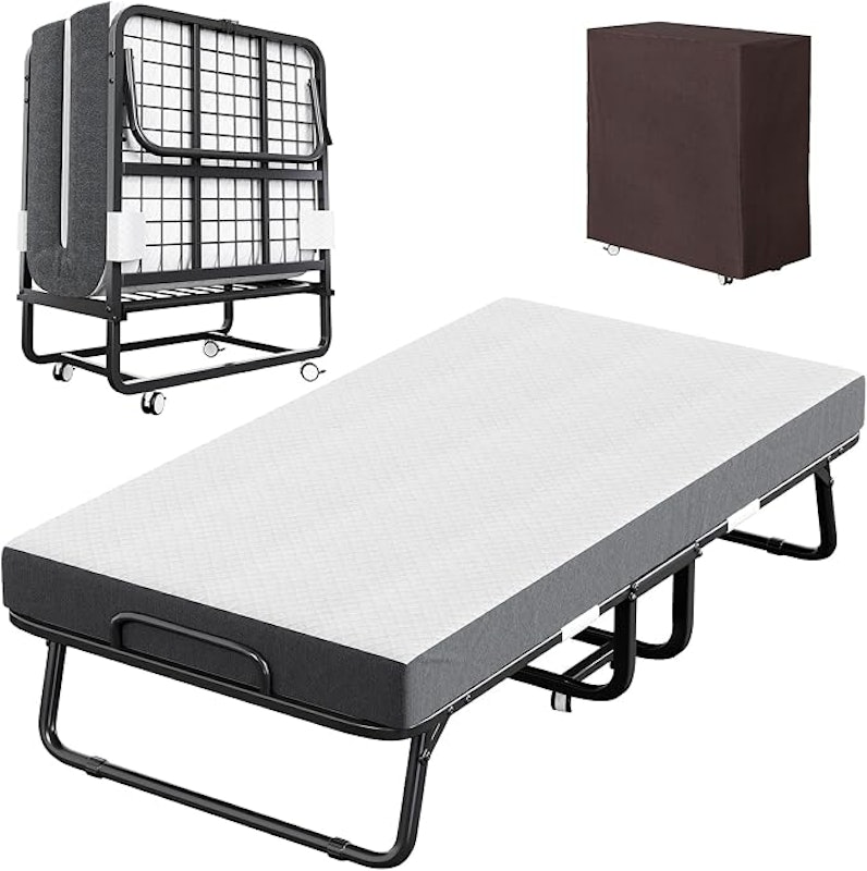 Cama Dobrável com Colchão e Capa de Armazenamento Caiyun 1