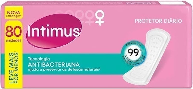 Protetor Diário Intimus Days Antibacteriana com 80 Unidades 1