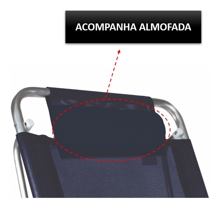 Cadeira Reclinável com Almofada Summer 3