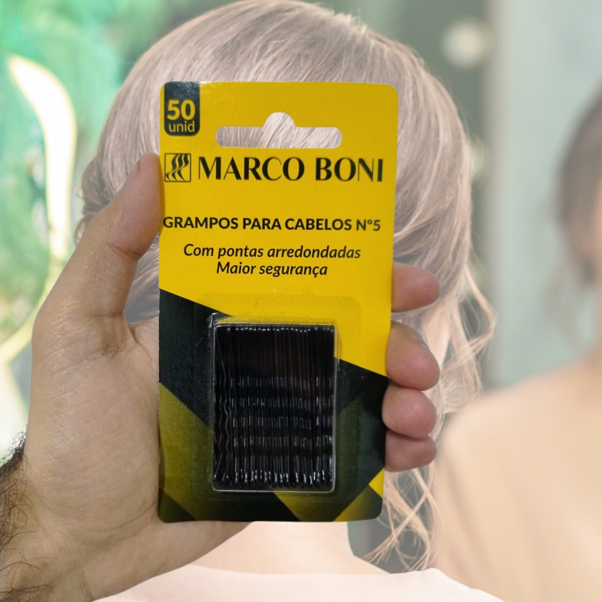 Grampos para Cabelo Preto Marco Boni 3