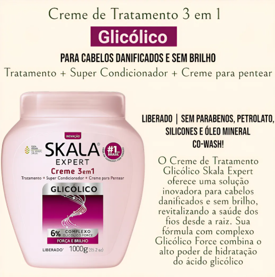 Creme de Tratamento 3 em 1 Glicólico 3