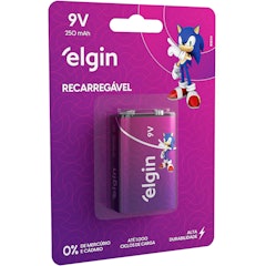 Bateria Recarregável 9 V Elgin