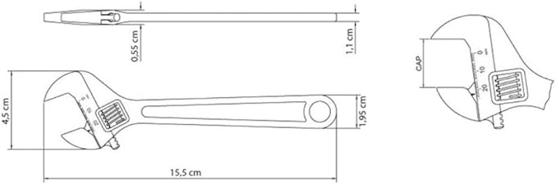 Chave Ajustável para Porcas 6" Tramontina MASTER 2