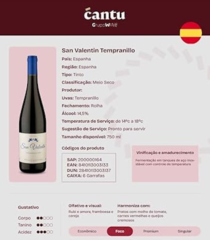 Vinho Torres San Valentin Tempranillo 2