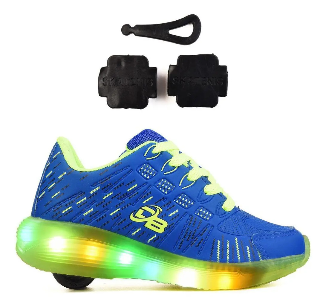 Tênis Dino Baby Rodinhas com Luz Led 3