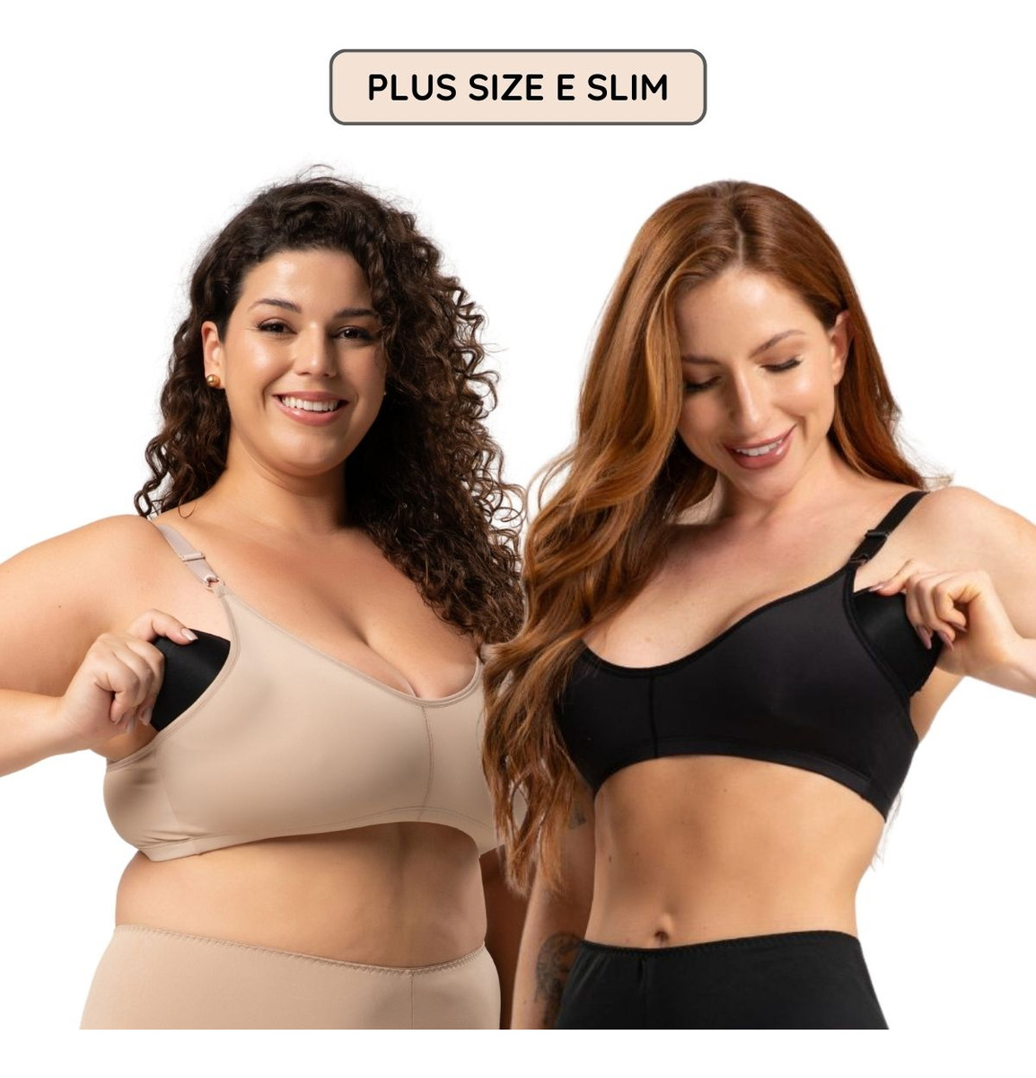Sutiã Pós-Mastectomia Plus Size para Usar com Prótese Microfibra Bege 4