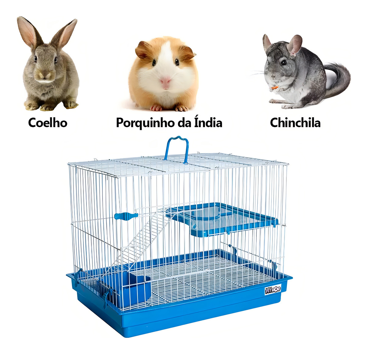 Gaiola Coelho, Porquinho da Índia e Chinchila c/ Andar 5
