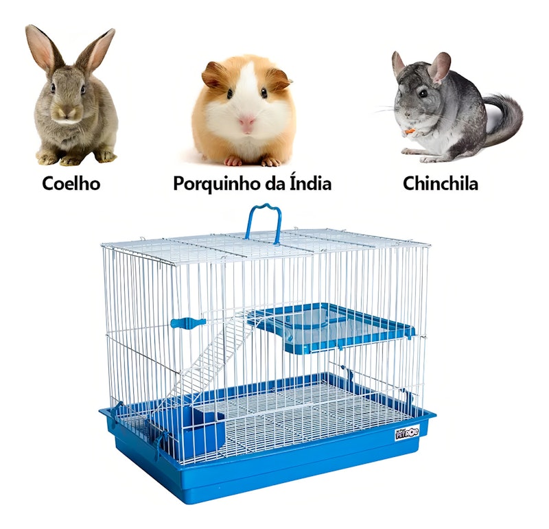 Gaiola Coelho, Porquinho da Índia e Chinchila c/ Andar 5