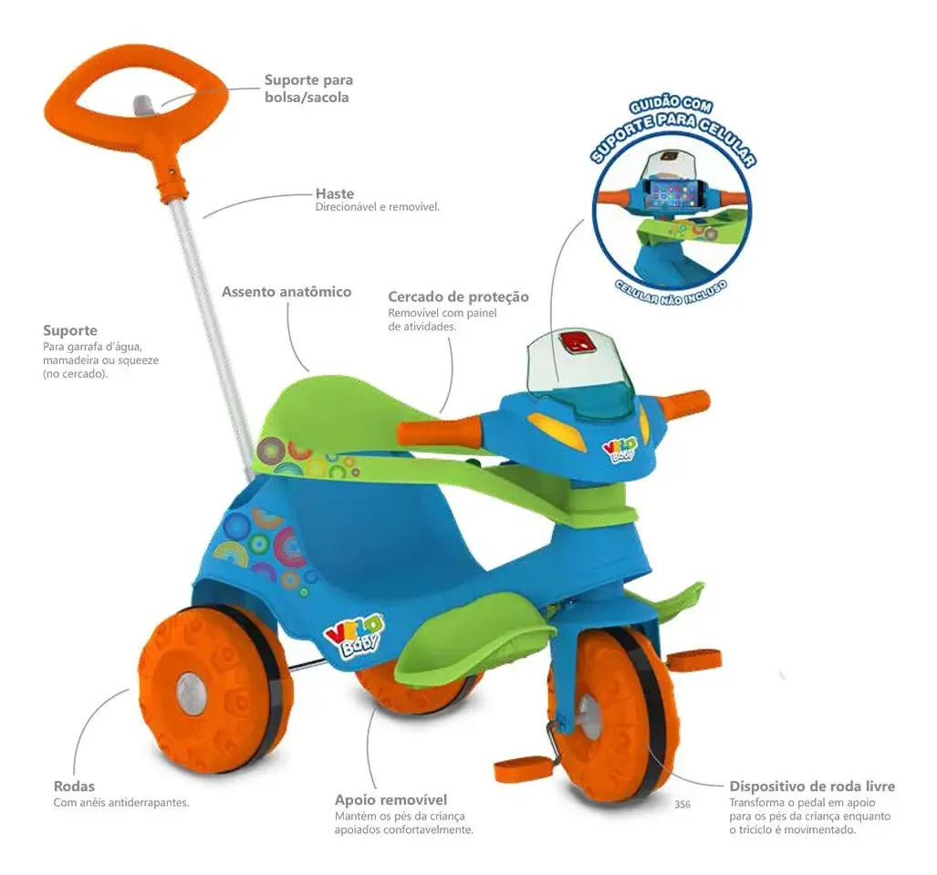 Velobaby Passeio & Pedal 3