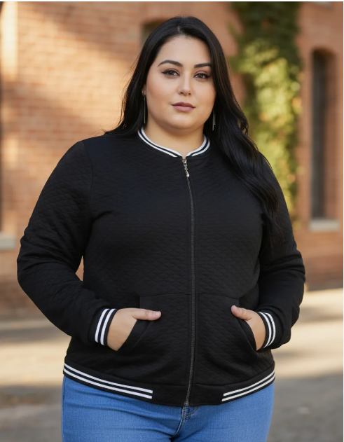 Jaqueta Bomber Feminina Plus Size 3