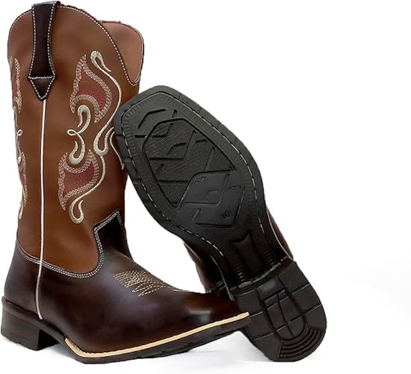 Bota Texana Feminina em Couro Legítimo Caramelo 3