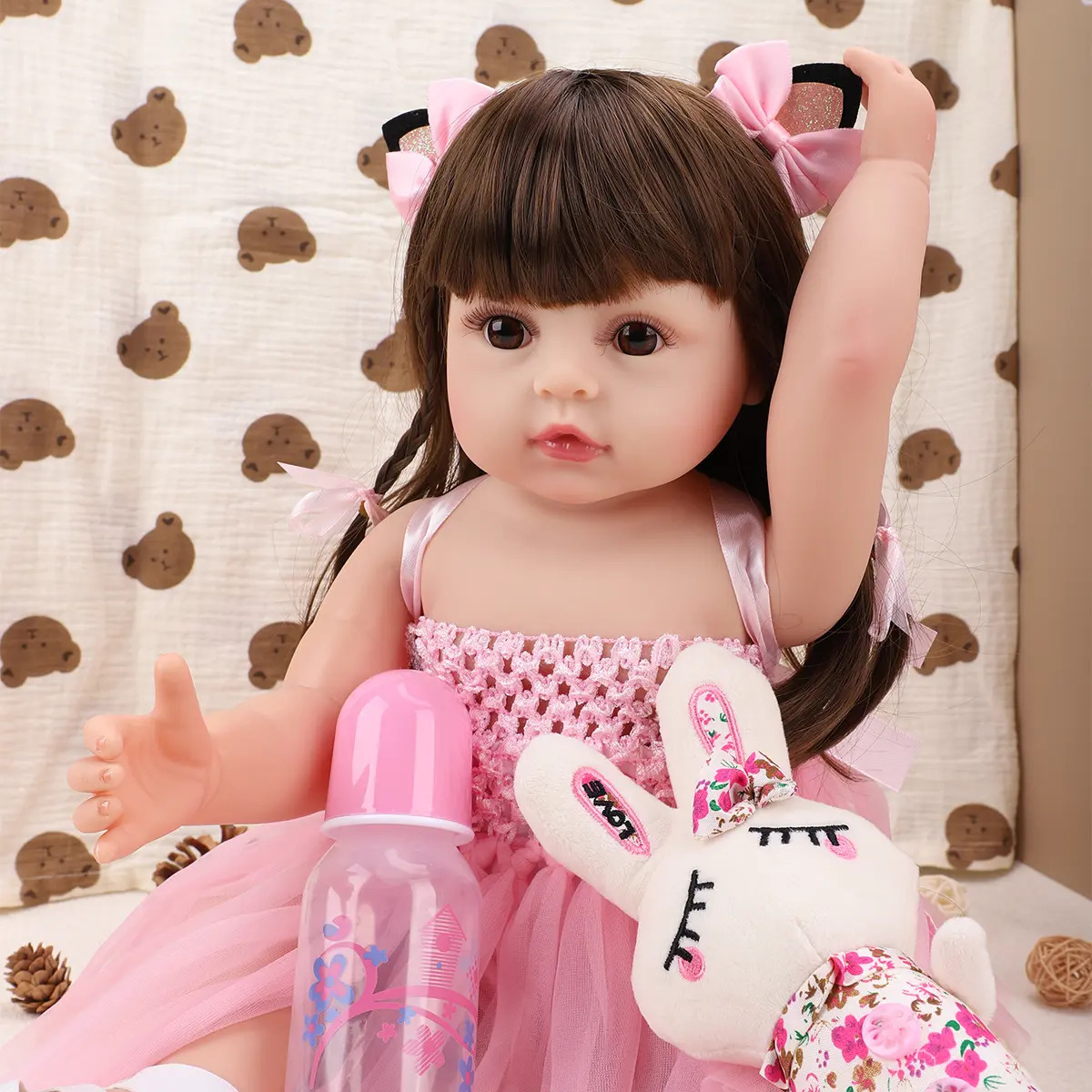 Bebê Reborn Boneca Menina 100% Silicone Original Princesa 3