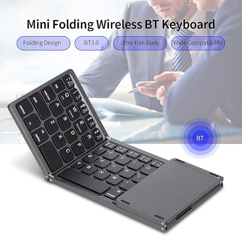 Teclado sem Fio BT Dobrável Portátil Ultra Fino com Touchpad Homesen 2