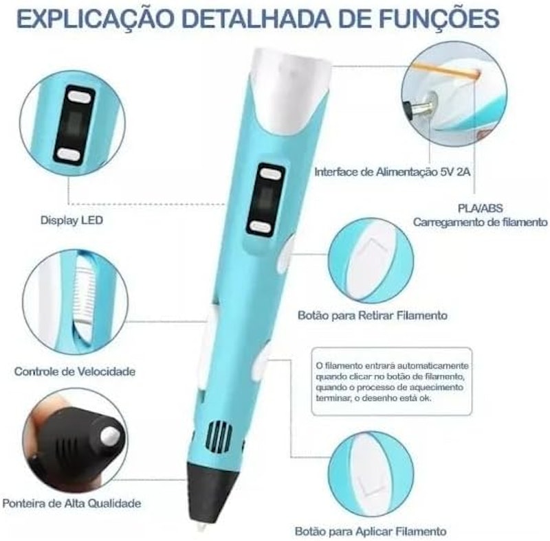 Caneta 3D Profissional Infantil 5
