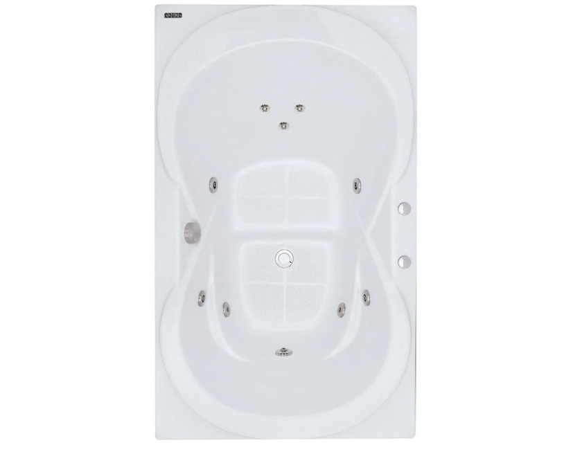 Banheira de Hidromassagem Due Branca em Acrílico Gran Luxo 160 cm 2
