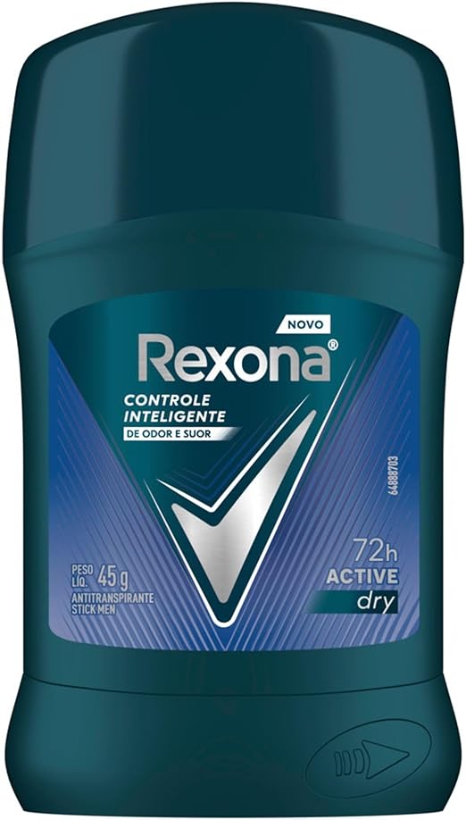 Antitranspirante em Barra Rexona Men Masculino Active Dry 1