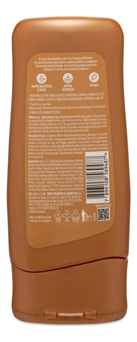 Loção Bronzeadora com Cor FPS 15 Cenoura & Bronze 2