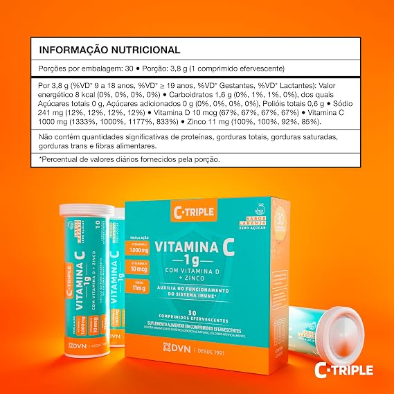 Vitamina C + Vit D + Zinco C-Triple 4