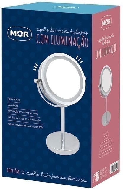 Espelho de Aumento Dupla Face com Iluminação 4