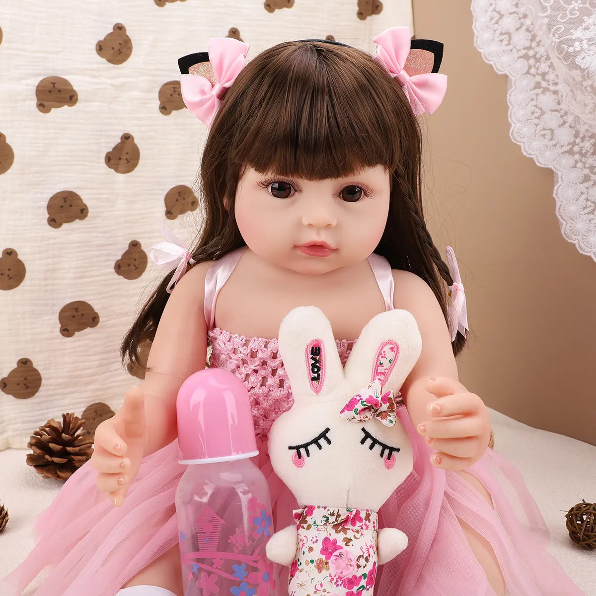Bebê Reborn Boneca Menina 100% Silicone Original Princesa 5