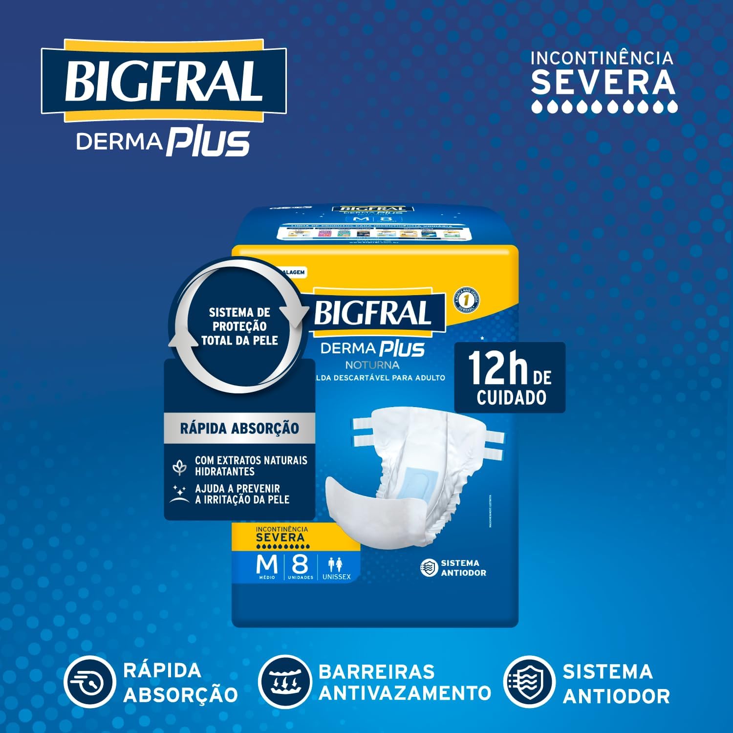 Fralda Bigfral Derma Plus Noturna 3