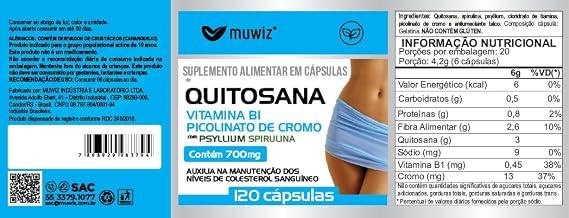 Quitosana com Psylium Spirulina Muwiz 2