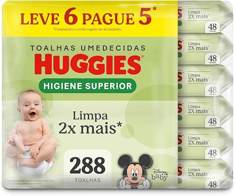 Kit Lenços Umedecidos Huggies Higiene Superior 1