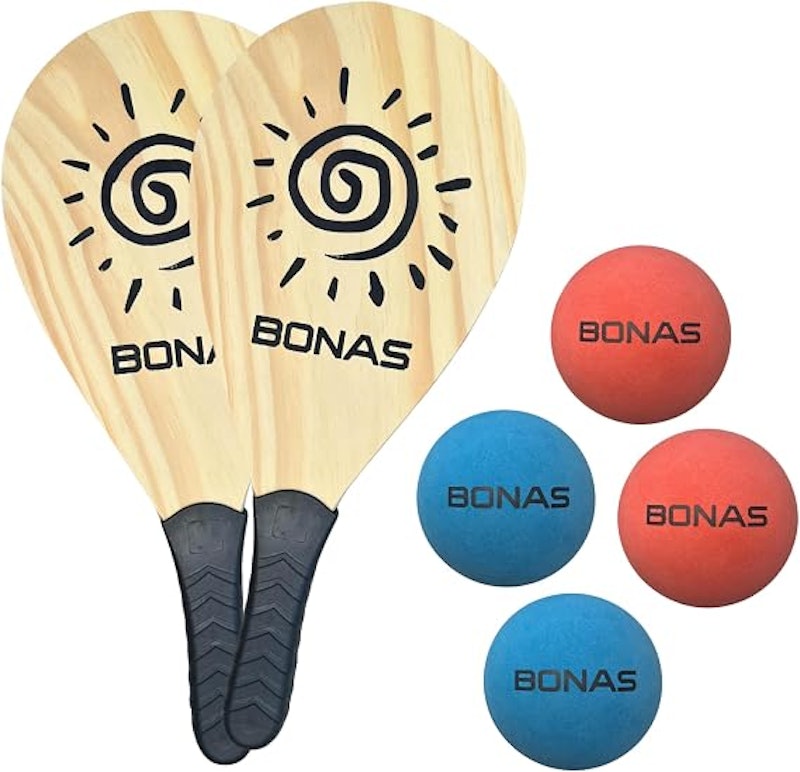 Kit Raquetes de Frescobol + 4 Bolas Bonas 1